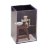 Picture of Meat Grinder on Stool - Blue Onion Gold Design